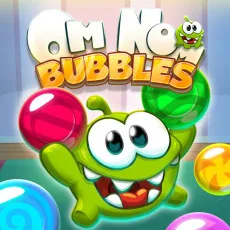 Om Nom Bubbles game Play Om Nom Bubbles game