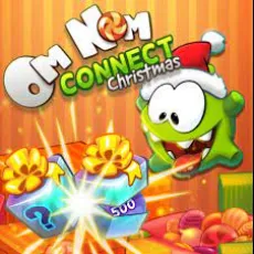 Play Om Nom: Connect Christmas game